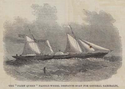 The Fairy Queen Paddle-Wheel Despatch-Boat for General Garibaldi by Edwin Weedon